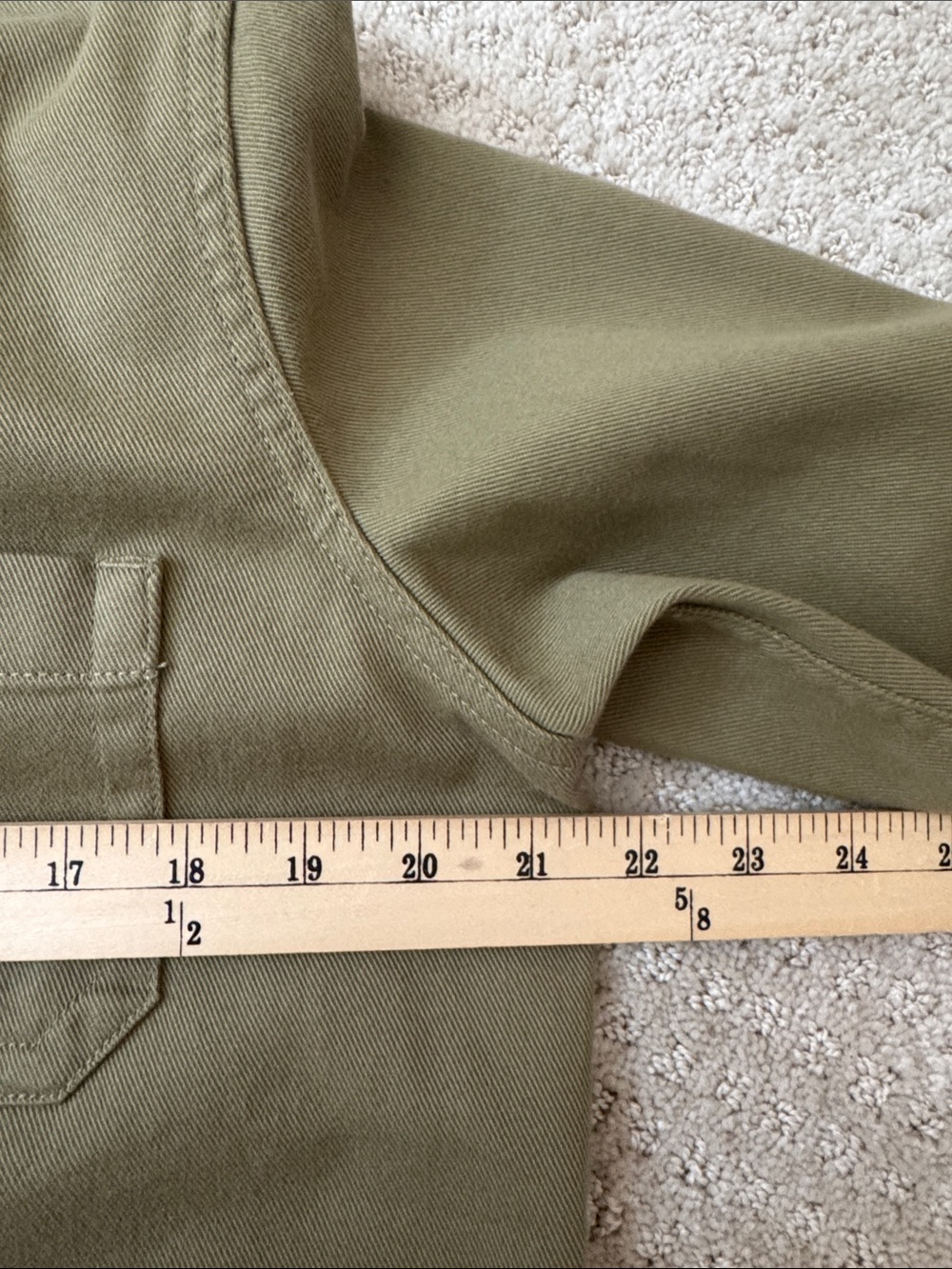 Quince | Organic Cotton Comfort Stretch Chore Jacket in Olive Green | Size M - Picture 11 of 12